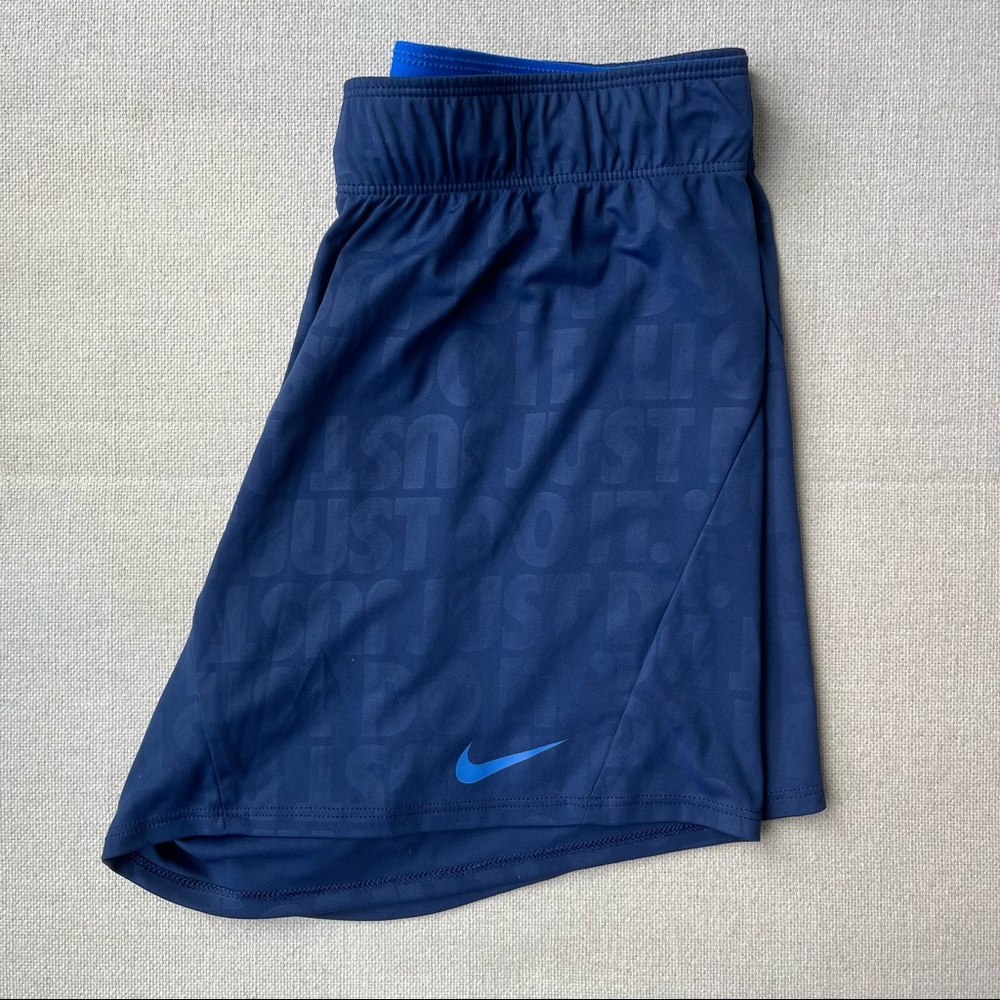 SOLD NIKE Running Shorts Blue “Just Do It” Logo